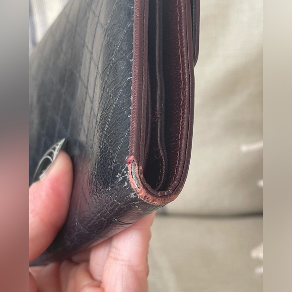 CHANEL⭐️Black Quilted Leather Diamond Stitched Continental Flap Wallet w/ COA⭐️ - Picture 9 of 13